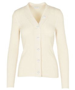 Sandro Gabrielle Ribbed Fine-Knit Buttoned Cardigan