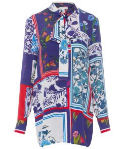 Escada Sport Printed Silk-Blend Blouse