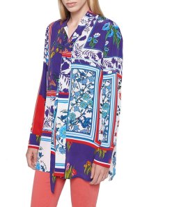 Escada Sport Printed Silk-Blend Blouse