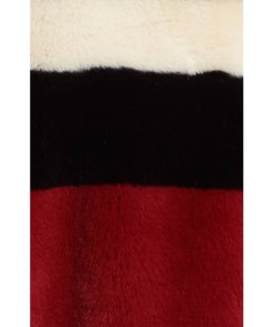 Alice + Olivia Kinsley Oversized Stripe Faux Fur Coat