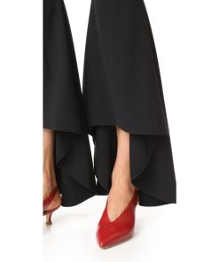 Alice + Olivia Jinny High-Waist High-Low Flare Pants