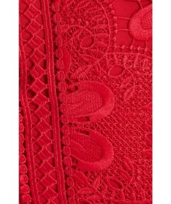 Alice + Olivia Zula Lace V-Neck Mini Dress
