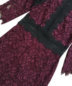 Alexis Marisa Half-Sleeve Lace Midi Dress