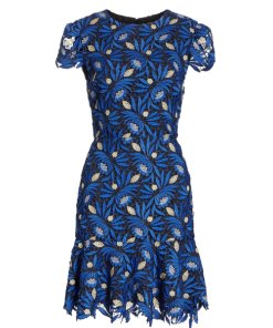 Alice + Olivia Imani Cap-Sleeve Lace Fit & Flare Dress Alice + Olivia Imani Cap-Sleeve Lace Fit & Flare Dress