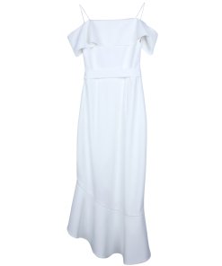 Alice + Olivia Josie Off-Shoulder Ruffle Wrap Dress