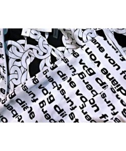 Diane von Furstenberg Gardena Logo Pleated Silk Skirt