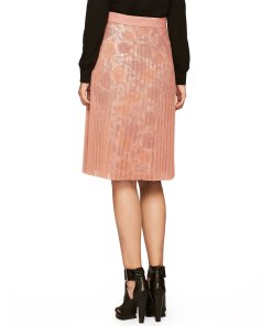 Burberry Brit Watercolor Roses Pleated Tulle Skirt