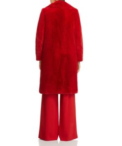 Alice + Olivia Montana Double-Breasted Faux Fur Coat