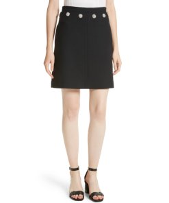 Tory Burch Fremont Jewel Button Mini Skirt