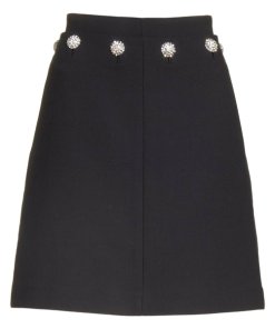 Tory Burch Fremont Jewel Button Mini Skirt