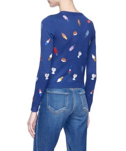 Alice + Olivia Ruthy Ice Cream Embroidered Cardigan