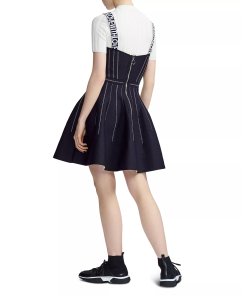 Maje Relief Reversible Weaved Short Dress