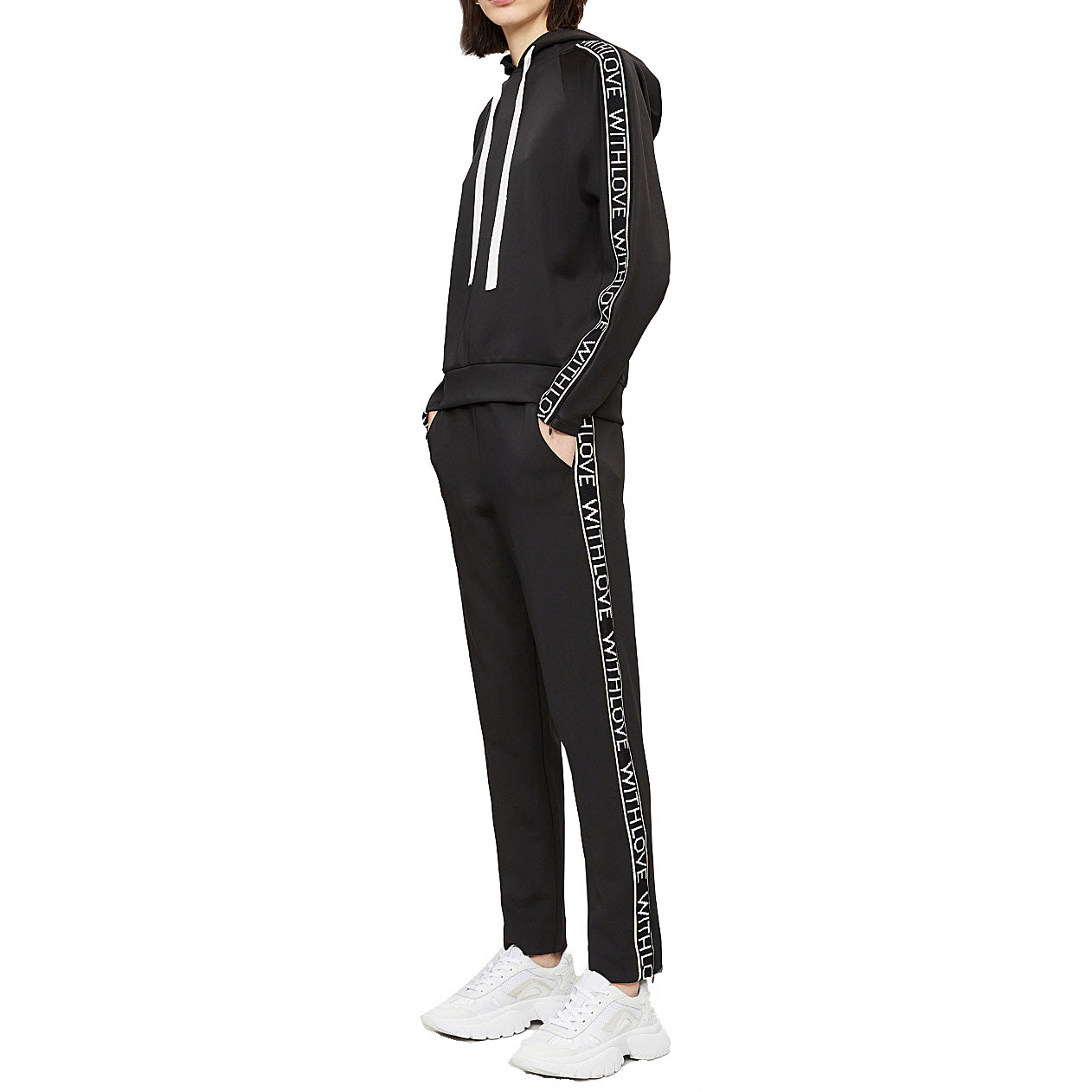 Maje With Love Striped Stretch-Jersey Pants
