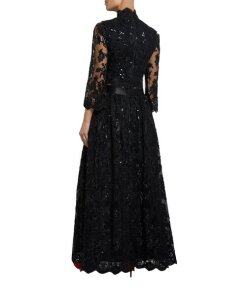 Alice + Olivia Trisha Embellished Lace Top