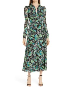 Diane von Furstenberg Phoenix Wrap Mesh Dress