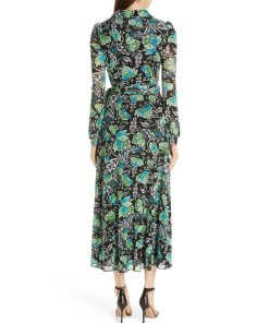 Diane von Furstenberg Phoenix Wrap Mesh Dress