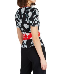 Diane von Furstenberg Alexia Floral-Print Wrap Top