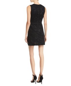 Alice + Olivia Lennon V-Neck Lace Mini Dress