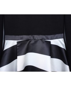 Alice + Olivia Stripe-Skirt Fit & Flare Mini Dress