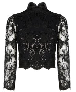 Alice + Olivia Trisha Embellished Lace Top