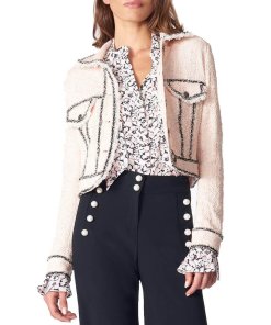 Veronica Beard Vita Cropped Tweed Jacket