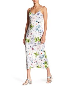 Cinq à Sept Emmalyn Floral-Print Silk Midi Slip Dress