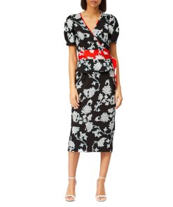 Diane von Furstenberg Alexia Floral-Print Wrap Top