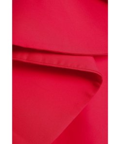 Halston Heritage One-Shoulder Flounce Mini Dress
