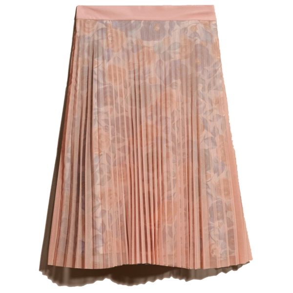 Burberry Brit Watercolor Roses Pleated Tulle Skirt