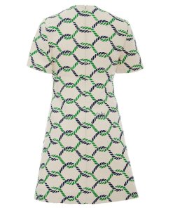 Tory Burch V-Neck Tie Detail Pier Dress