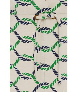 Tory Burch V-Neck Tie Detail Pier Dress