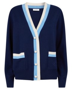 Sandro Clotilde Stripe Wool & Cashmere Cardigan