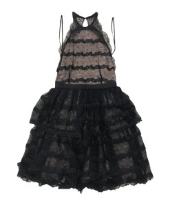 Alexis Coretta Ruffled Lace Halter Dress