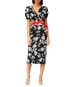 Diane von Furstenberg Kara Floral-Print Midi Skirt