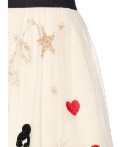 Alice + Olivia Catrina High-Rise Tulle Midi Skirt