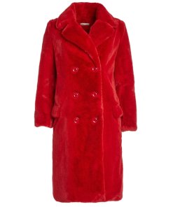 Alice + Olivia Montana Double-Breasted Faux Fur Coat