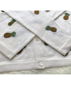 Alice + Olivia Pineapple Embroidery Cardigan