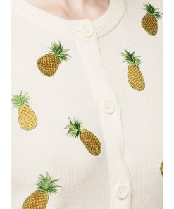 Alice + Olivia Pineapple Embroidery Cardigan