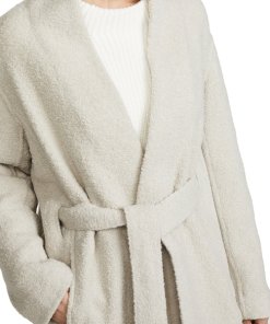 Vince Belted Wool-Blend Bouclé Coat
