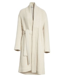 Vince Belted Wool-Blend Bouclé Coat