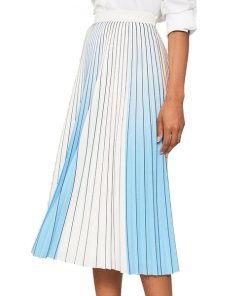 Reiss Nina Pleated Color-Block Skirt