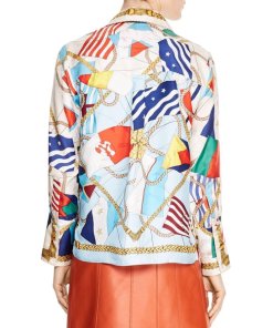 Sandro Antoine Printed Silk Shirt