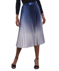 Reiss Anna Metallic Pleated Midi Skirt