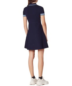 Sandro Lue Zip Collar Knit Polo Dress