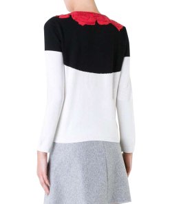 Alice + Olivia Stace Face Frida Intarsia Cotton Cardigan