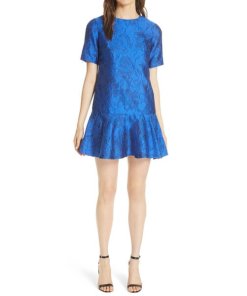 Alice + Olivia Esther Ruffle Hem Tunic Dress