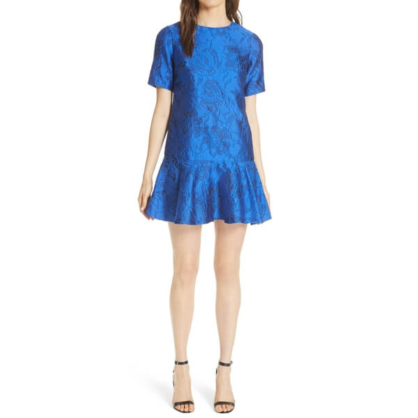 Alice + Olivia Esther Ruffle Hem Tunic Dress evaChic Alice + Olivia Esther Ruffle Hem Tunic Dress evaChic