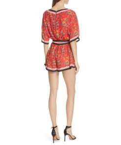 Alice Olivia Bowie Belted Romper