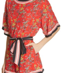 Alice Olivia Bowie Belted Romper