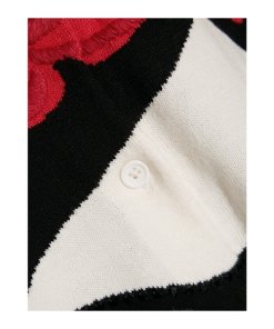 Alice + Olivia Stace Face Frida Intarsia Cotton Cardigan